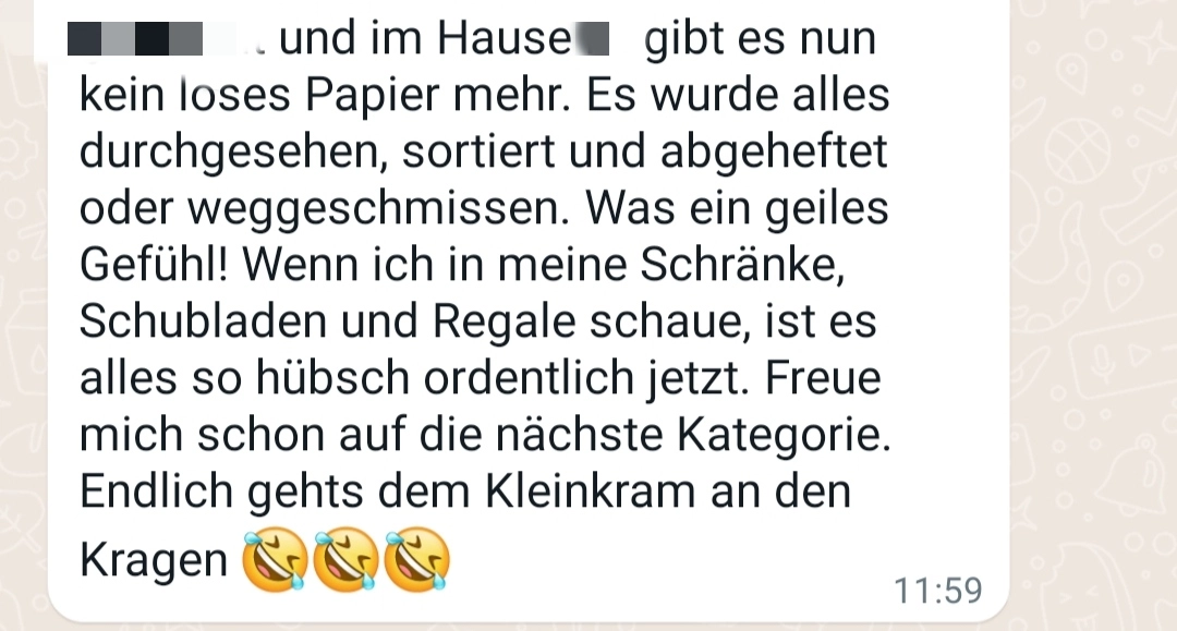 Hannah Cesarz - Testimonial - alles so hübsch ordentlich